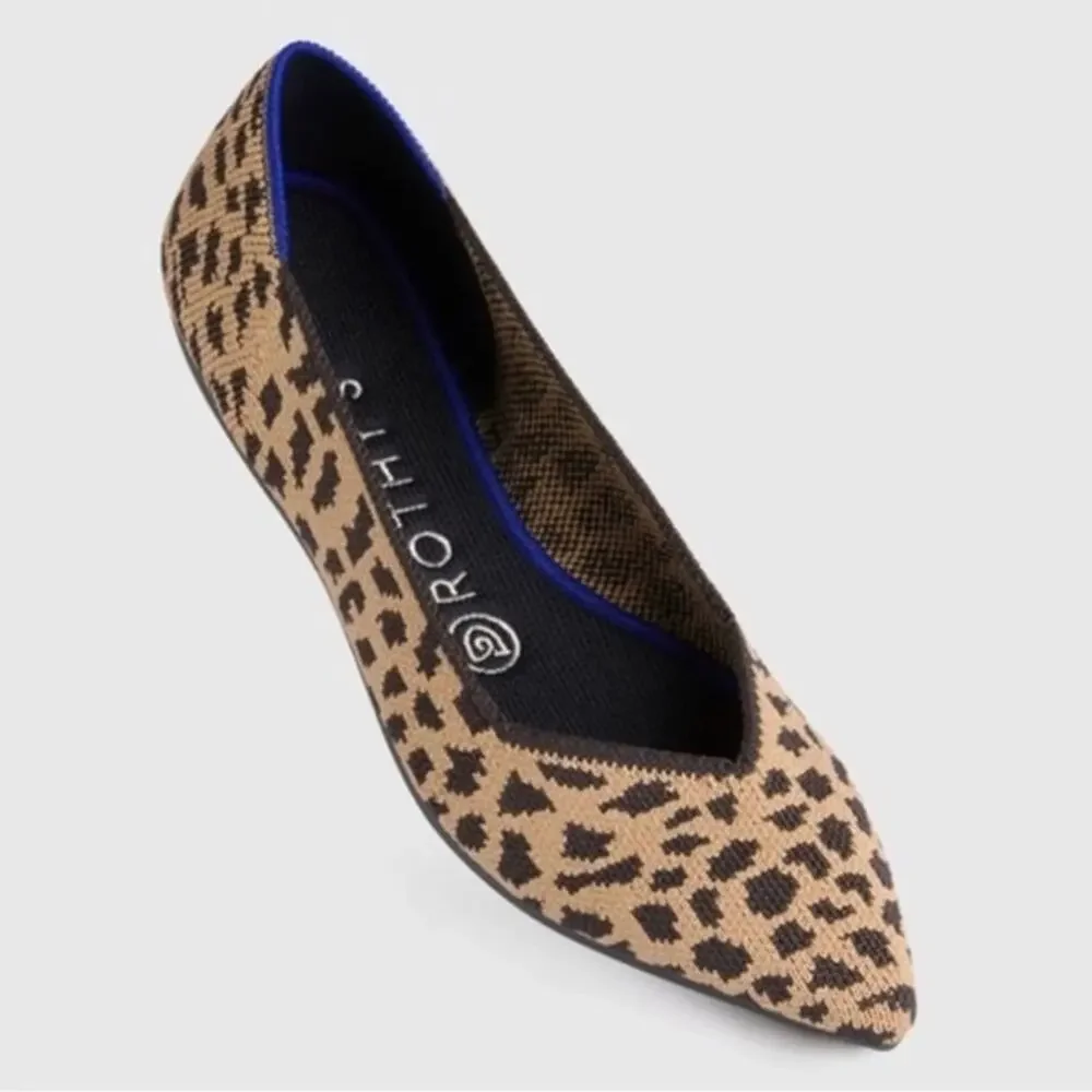 Rothy’s The Point Leopard Print Flats Size 9 - Picture 3 of 10